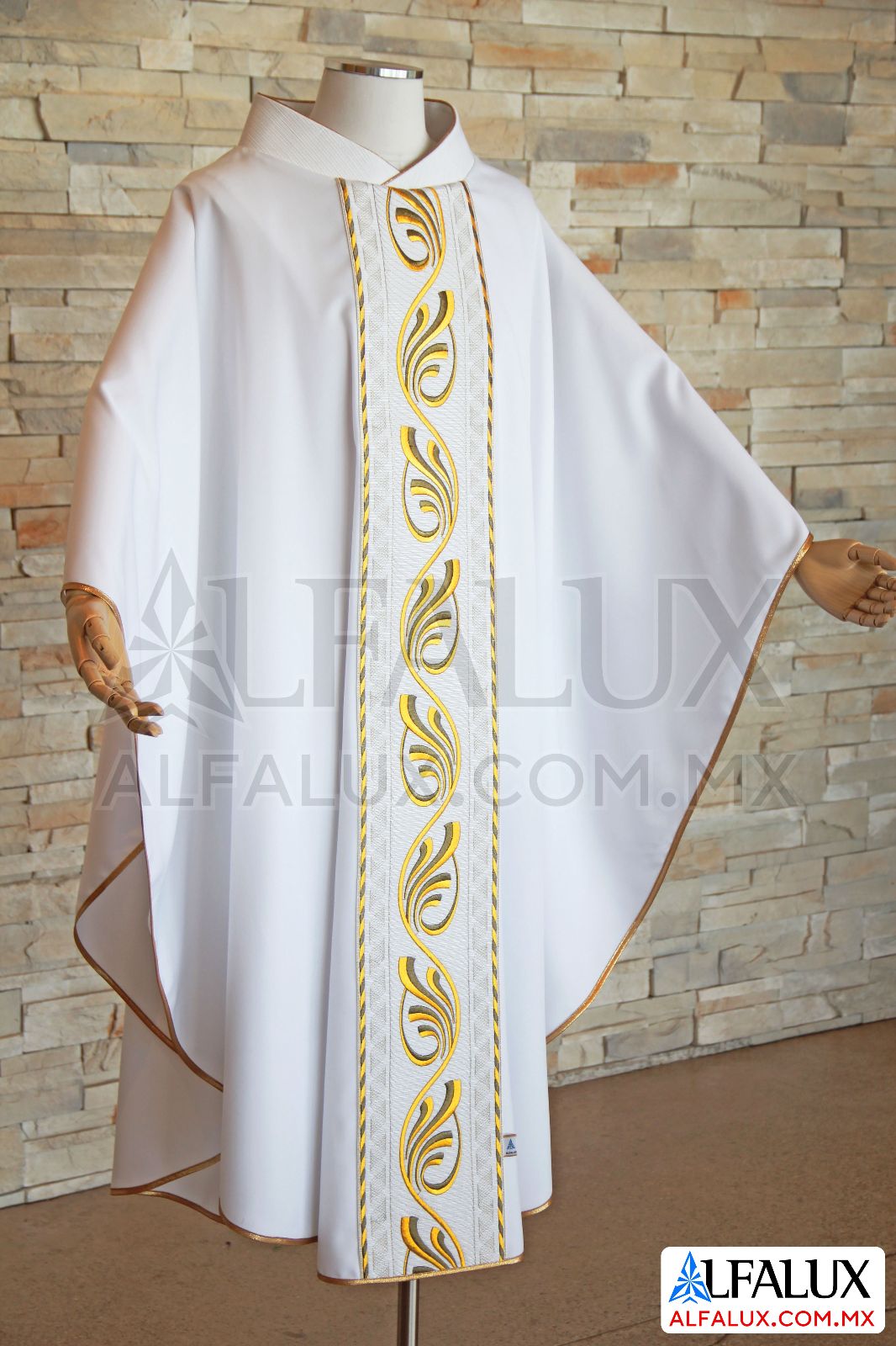 01 FUENTE Casulla Alfalux Central Blanco Bronce 200 (3)